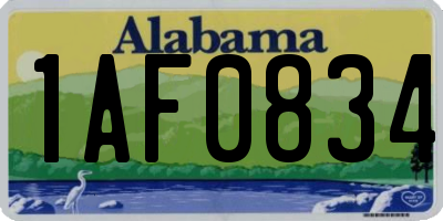 AL license plate 1AF0834