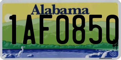AL license plate 1AF0850