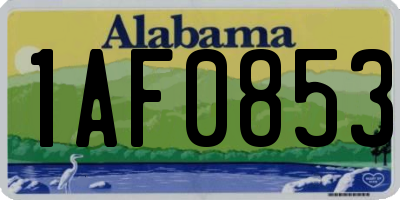 AL license plate 1AF0853