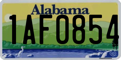 AL license plate 1AF0854