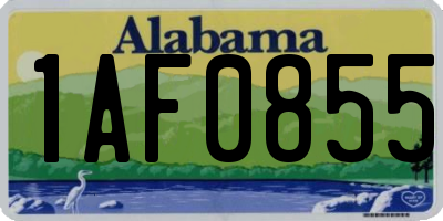 AL license plate 1AF0855