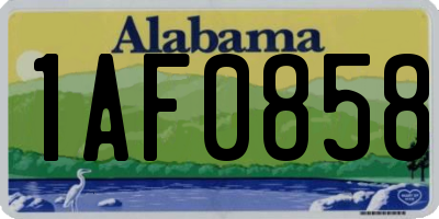 AL license plate 1AF0858