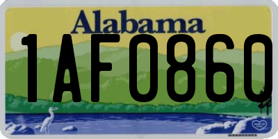 AL license plate 1AF0860