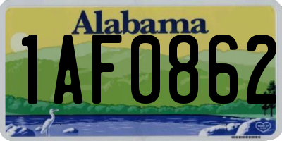AL license plate 1AF0862