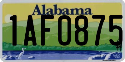 AL license plate 1AF0875
