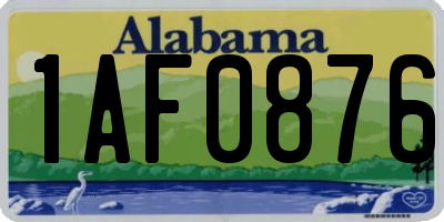 AL license plate 1AF0876