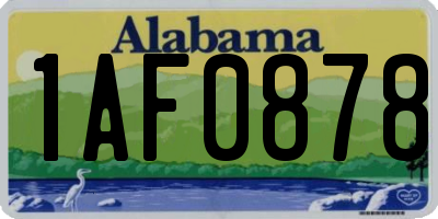 AL license plate 1AF0878