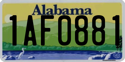 AL license plate 1AF0881