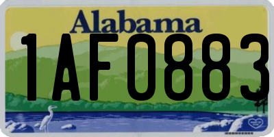 AL license plate 1AF0883