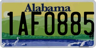 AL license plate 1AF0885