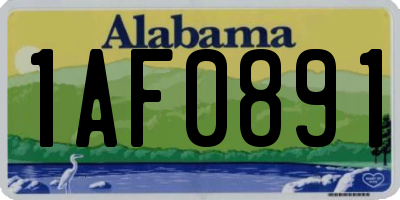 AL license plate 1AF0891