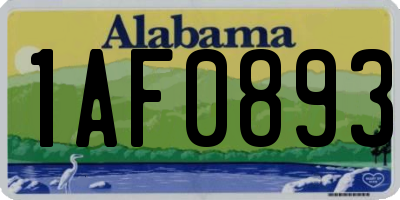AL license plate 1AF0893