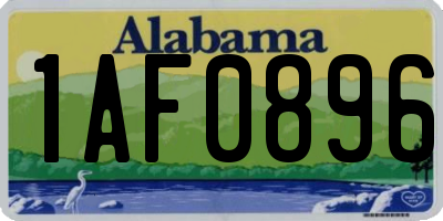 AL license plate 1AF0896