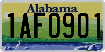 AL license plate 1AF0901