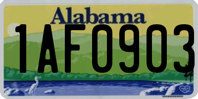 AL license plate 1AF0903