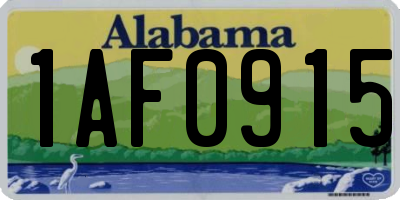 AL license plate 1AF0915