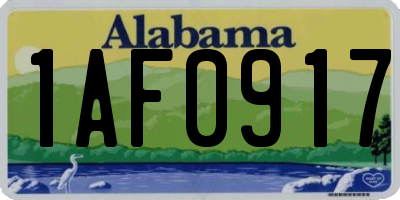 AL license plate 1AF0917
