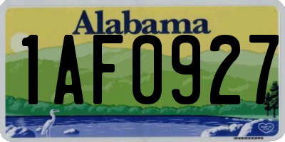 AL license plate 1AF0927