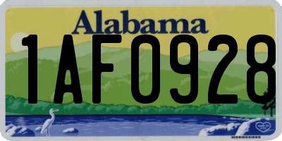 AL license plate 1AF0928