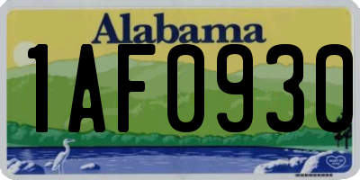 AL license plate 1AF0930