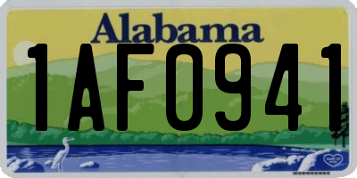 AL license plate 1AF0941