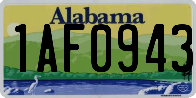 AL license plate 1AF0943
