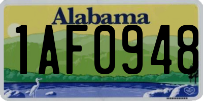 AL license plate 1AF0948