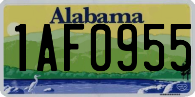 AL license plate 1AF0955