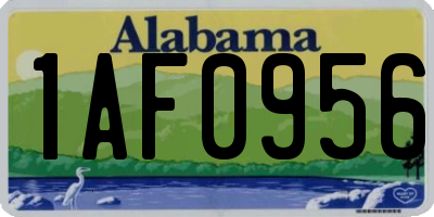 AL license plate 1AF0956