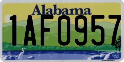 AL license plate 1AF0957