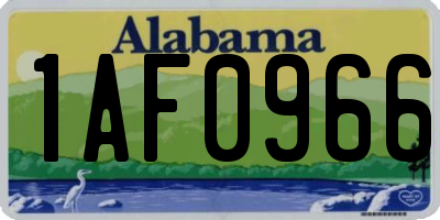 AL license plate 1AF0966