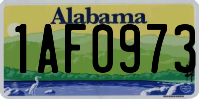 AL license plate 1AF0973