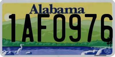 AL license plate 1AF0976