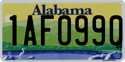 AL license plate 1AF0990