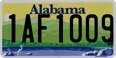 AL license plate 1AF1009