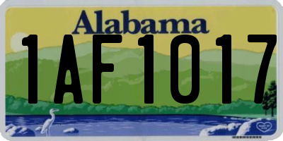AL license plate 1AF1017