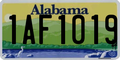 AL license plate 1AF1019
