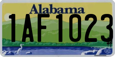AL license plate 1AF1023