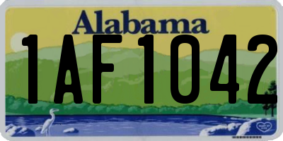 AL license plate 1AF1042