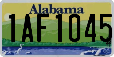 AL license plate 1AF1045