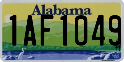 AL license plate 1AF1049