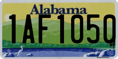 AL license plate 1AF1050