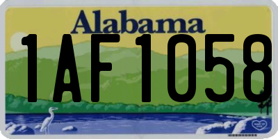 AL license plate 1AF1058