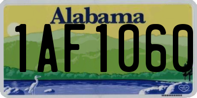 AL license plate 1AF1060