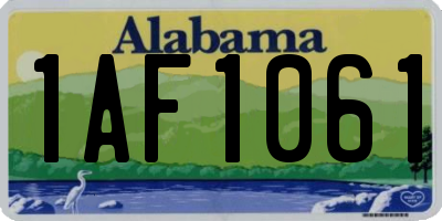AL license plate 1AF1061