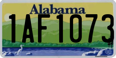 AL license plate 1AF1073