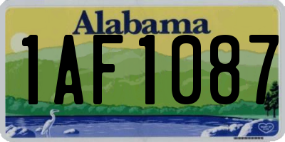 AL license plate 1AF1087