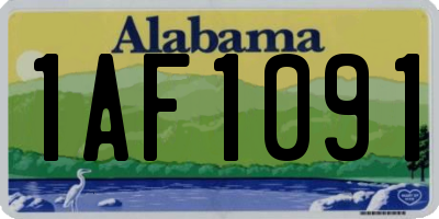 AL license plate 1AF1091