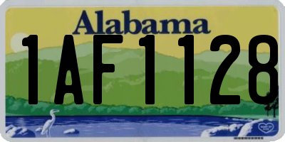 AL license plate 1AF1128