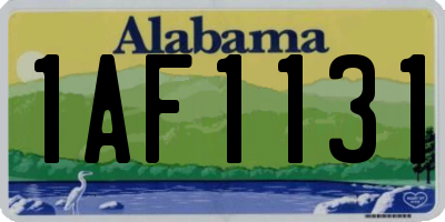 AL license plate 1AF1131
